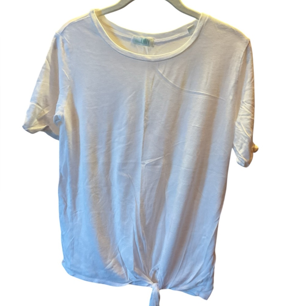 Green Envy Women’s White Tie Front T Shirt